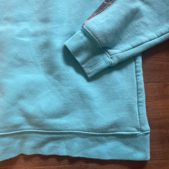 Legendary Whitetails Women’s Camo Trim Hoodie Size M – Turquoise Deer Logo Sweat - Picture 7 of 9